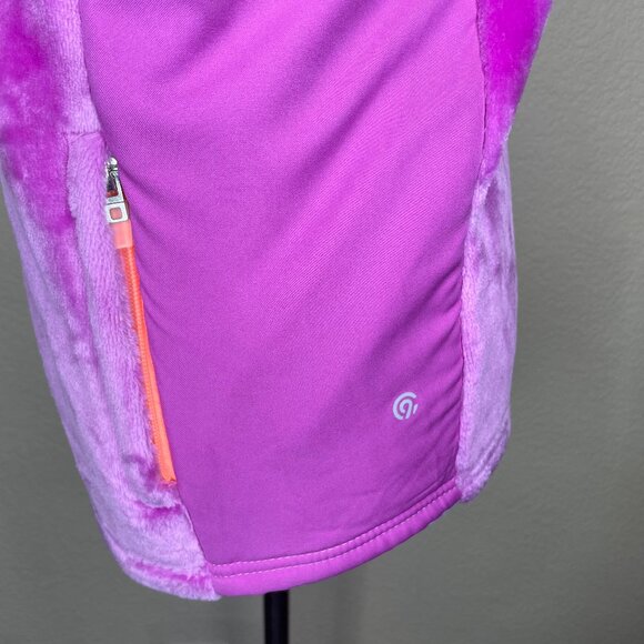 Champion Purple Plush Fleece Vest Full Zip Pockets Comfy Layers XL 16/18 - Picture 4 of 8